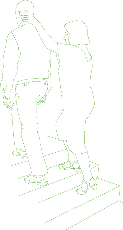 Illustrasjon Gå i trapp